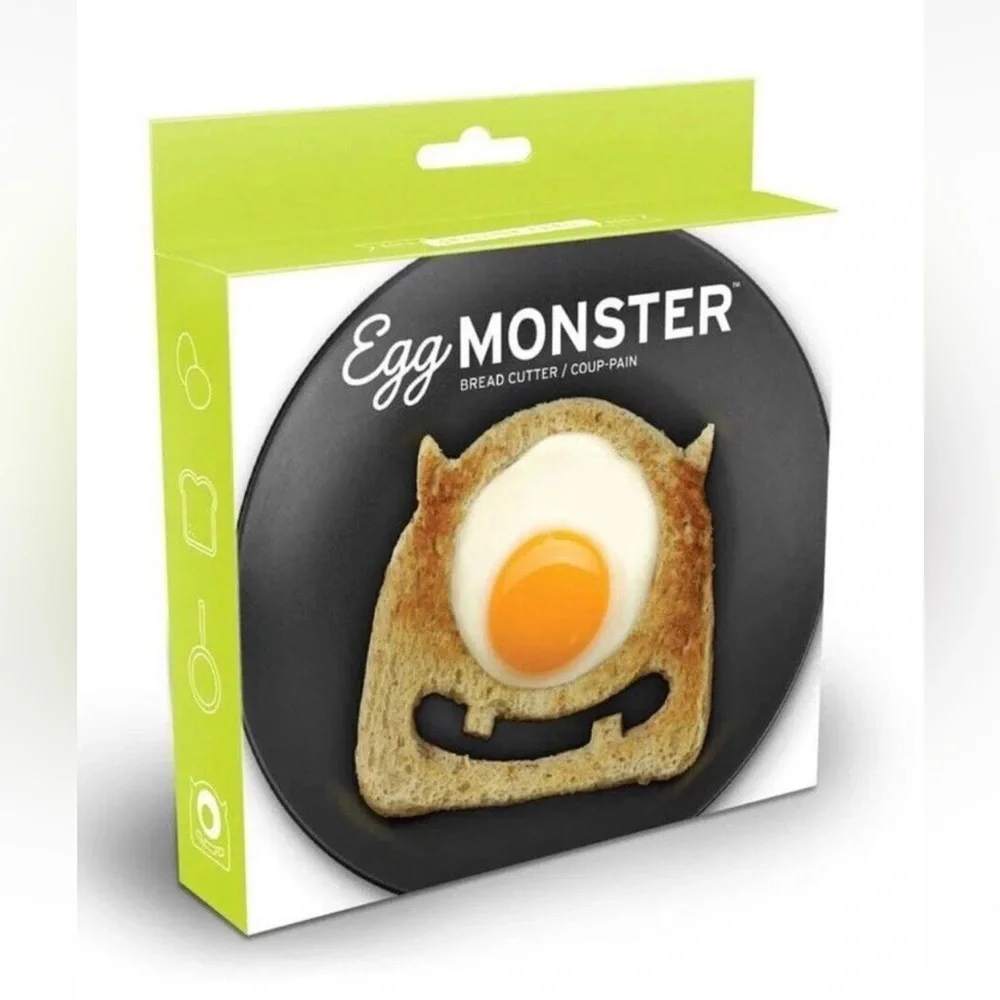 Monster Shaped Silicone Egg Mold Bento Lunchbox kids Fun Food Cutter Sandwich